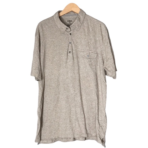 Kuhl Organic Cotton Polo Short Sleeve Wildfibre Button Down Collar Tan Men’s XL - Picture 1 of 15